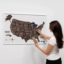 3D Wooden USA Map on Board Dark Walnut by Enjoy The Wood
