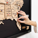 3D Wooden USA Map on Board Gold by Enjoy The Wood