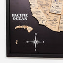 3D Wooden USA Map on Board Gold by Enjoy The Wood
