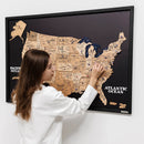3D Wooden USA Map on Board Gold by Enjoy The Wood