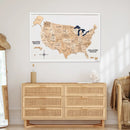 3D Wooden USA Map on Board Gold by Enjoy The Wood