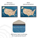3D Wooden USA Map on Board Gold by Enjoy The Wood