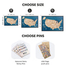 3D Wooden USA Map on Board Gold by Enjoy The Wood