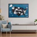 3D Wooden USA Map on Board Nordik by Enjoy The Wood