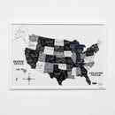 3D Wooden USA Map on Board Nordik by Enjoy The Wood