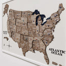 3D Wooden USA Map on Board - Terra by Enjoy The Wood