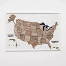 3D Wooden USA Map on Board - Terra by Enjoy The Wood