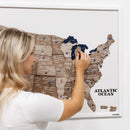 3D Wooden USA Map on Board - Terra by Enjoy The Wood