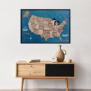 3D Wooden USA Map on Board - Terra by Enjoy The Wood