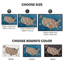 3D Wooden USA Map on Board - Terra by Enjoy The Wood