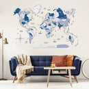 3D Wooden World Map Aqua by Enjoy The Wood