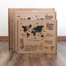 3D Wooden World Map Aqua by Enjoy The Wood