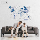 3D Wooden World Map Aqua by Enjoy The Wood