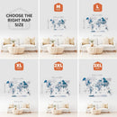 3D Wooden World Map Aqua by Enjoy The Wood