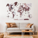 3D Wooden World Map Cappuccino by Enjoy The Wood