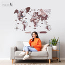 3D Wooden World Map Cappuccino by Enjoy The Wood