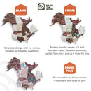 3D Wooden World Map Cappuccino by Enjoy The Wood