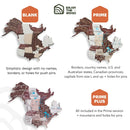 3D Luminous Colored Wooden World Map Cappuccino by Enjoy The Wood