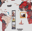 3D Wooden World Map Cliff by Enjoy The Wood