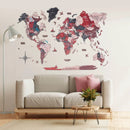 3D Wooden World Map Cliff by Enjoy The Wood