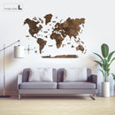 3D Wooden World Map Dark Walnut by Enjoy The Wood