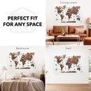 3D Wooden World Map Dark Walnut by Enjoy The Wood