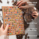 3D Wooden World Map Dark Walnut by Enjoy The Wood
