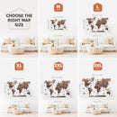 3D Wooden World Map Dark Walnut by Enjoy The Wood