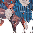 3D Wooden World Map Dune by Enjoy The Wood