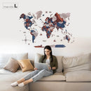 3D Wooden World Map Dune by Enjoy The Wood