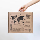 3D Wooden World Map Dune by Enjoy The Wood