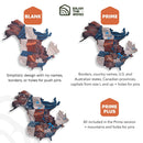 3D Wooden World Map Dune by Enjoy The Wood