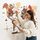 3D Wooden World Map Fusion by Enjoy The Wood