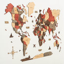 3D Wooden World Map Fusion by Enjoy The Wood