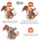 3D Wooden World Map Fusion by Enjoy The Wood