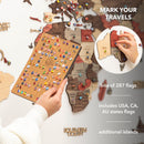 3D Wooden World Map Fusion by Enjoy The Wood