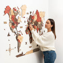 3D Wooden World Map Fusion by Enjoy The Wood