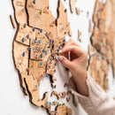 3D Wooden World Map Gold by Enjoy The Wood