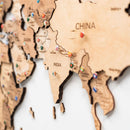 3D Wooden World Map Gold by Enjoy The Wood