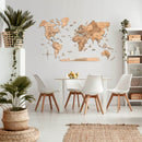 3D Wooden World Map Gold by Enjoy The Wood