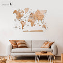 3D Wooden World Map Gold by Enjoy The Wood