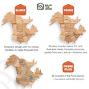 3D Wooden World Map Gold by Enjoy The Wood