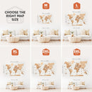3D Wooden World Map Gold by Enjoy The Wood