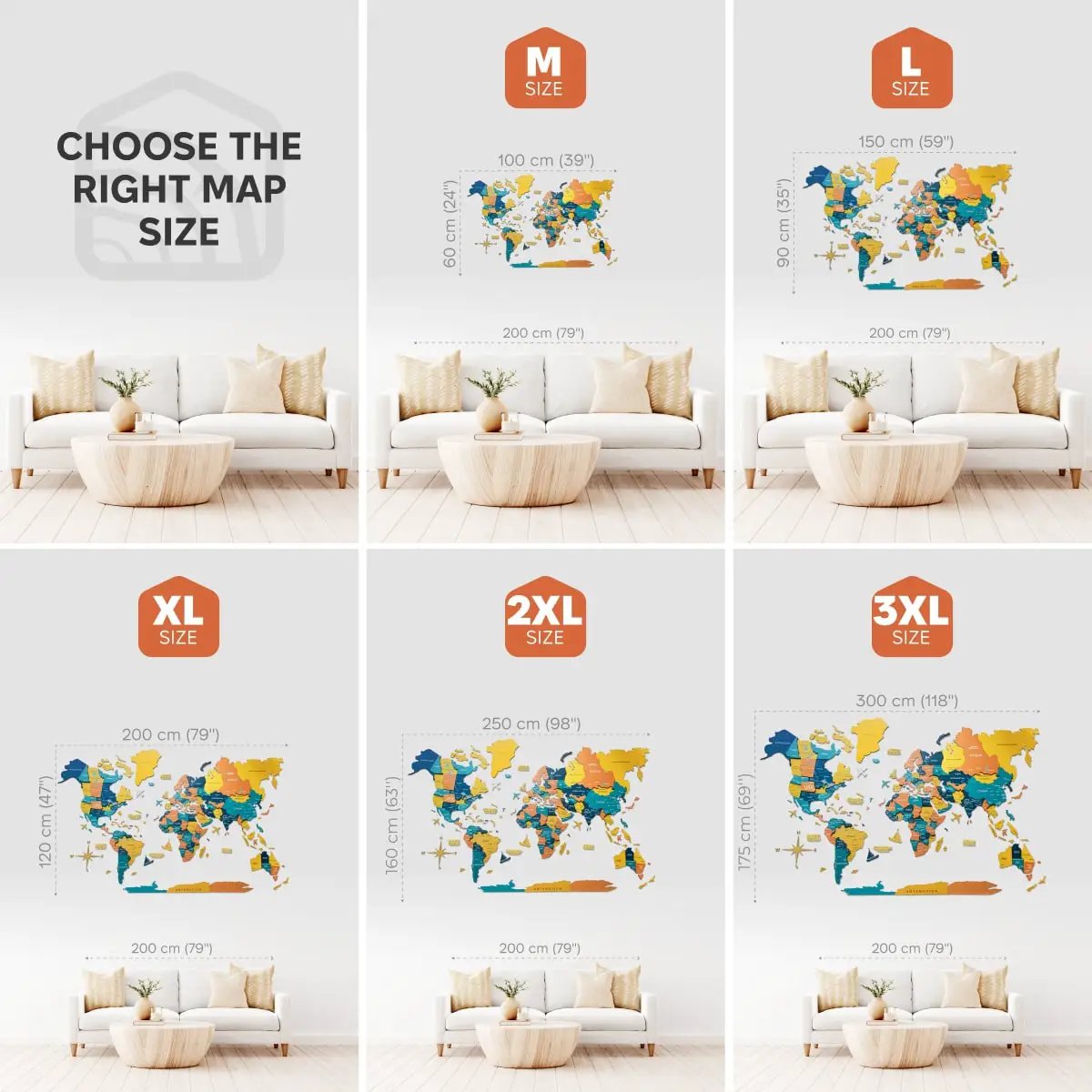 3D Wooden World Map Indie, photo 12 of 15