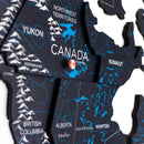 3D Wooden World Map Midnight by Enjoy The Wood