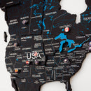3D Wooden World Map Midnight by Enjoy The Wood