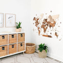 3D Wooden World Map Multicolor by Enjoy The Wood