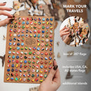 3D Wooden World Map Multicolor by Enjoy The Wood