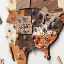 3D Wooden World Map Multicolor by Enjoy The Wood
