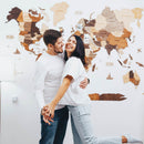 3D Wooden World Map Multicolor by Enjoy The Wood